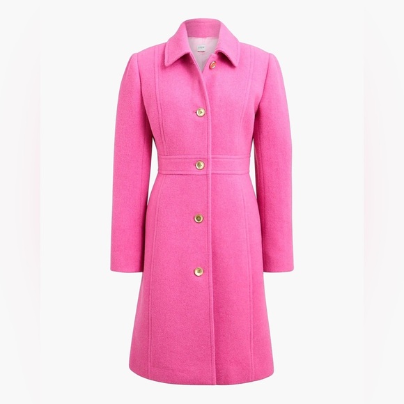 J. Crew Pink Pea Coat - Picture 2 of 11